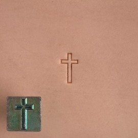 Tandy Leather Cross Mini 2D Leather Craft Stamp 8809-00