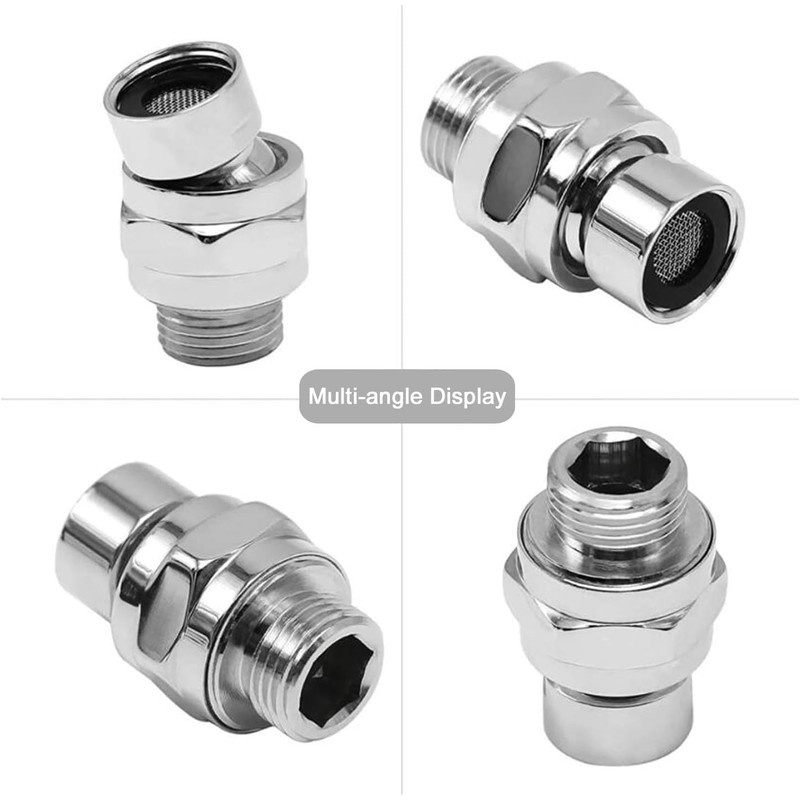 Bestgle Shower Connector G1/2 Top Shower Swivel Ball Joint Adapter