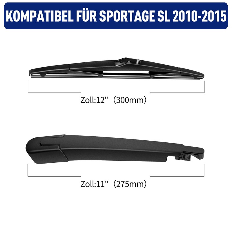 Wifko Rear Windscreen Wiper Compatible with Kia Sportage SL 2010-2015,