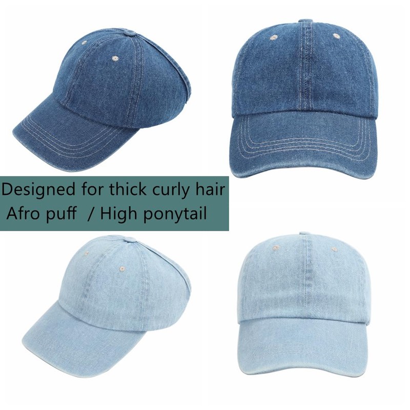 AICILY 2 Pack Backless Cap for Women Natural Curly Hair