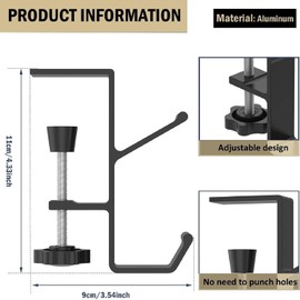 2 in 1 Garland Stocking Hangers, No Drill Garland Fireplace Stocking Hanger, Adjustable Heavy Duty Garland Hanger and Stocking Mantel Holders with 2 Hooks for Home Christmas Decoration (White-3PCS)