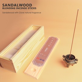 AEIUER 400 Pieces Joss Incense Sticks,Asian Classic Blending Incense, Natural Fragrance Air Freshener -Sandalwood 惠安檀香