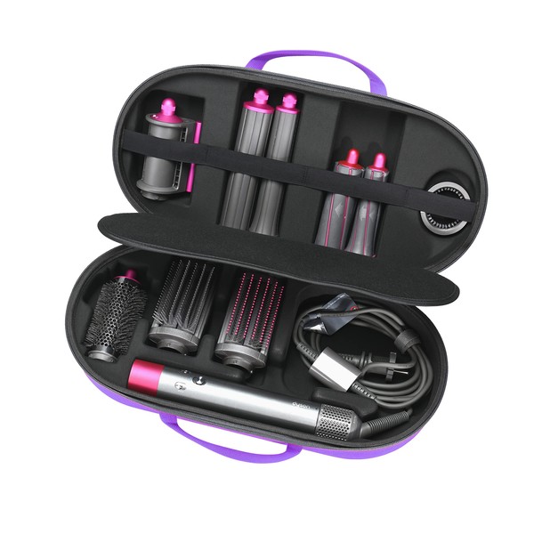 RLSOCO Hard Case for Dyson Airwrap Complete Styler-Fits for 4pcs Short Barrels and 2pcs Long Barrels（Case only,Hair Styler is not included）