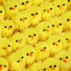 Beavorty 60pcs Easter Chicks Figurines Mini Easter Chicks Fluffy Mini