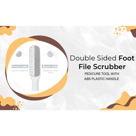 BlackBoss Double Sided Metal Foot Scrubber Foot File Callus Remover, Used on Both Wet and Dry Feet (White)