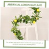 Abaodam Lemon Cane Eucalyptus Garland With Flowers Berry Wreath Wedding