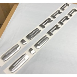 Unbranded 2PC CHROME BIG SIERRA REPLACEMENT FOR GMC SIERRA LEFT RIGHT DOOR EMBLEM 2019 &UP