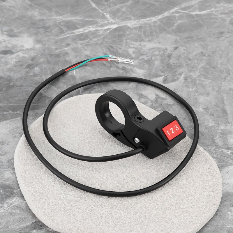 ECSiNG 2pcs 22mm Handlebar 3 Speed Module Switches for Motorcycle