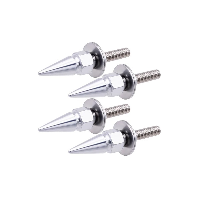 MEAJOO 4Pcs Spike License Plate Screw Fasteners Kit, Decorative Anti-Theft