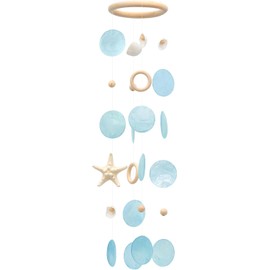 Seashell Wind Chimes Handmade Capiz Seashell Wind Chimes with Starfish