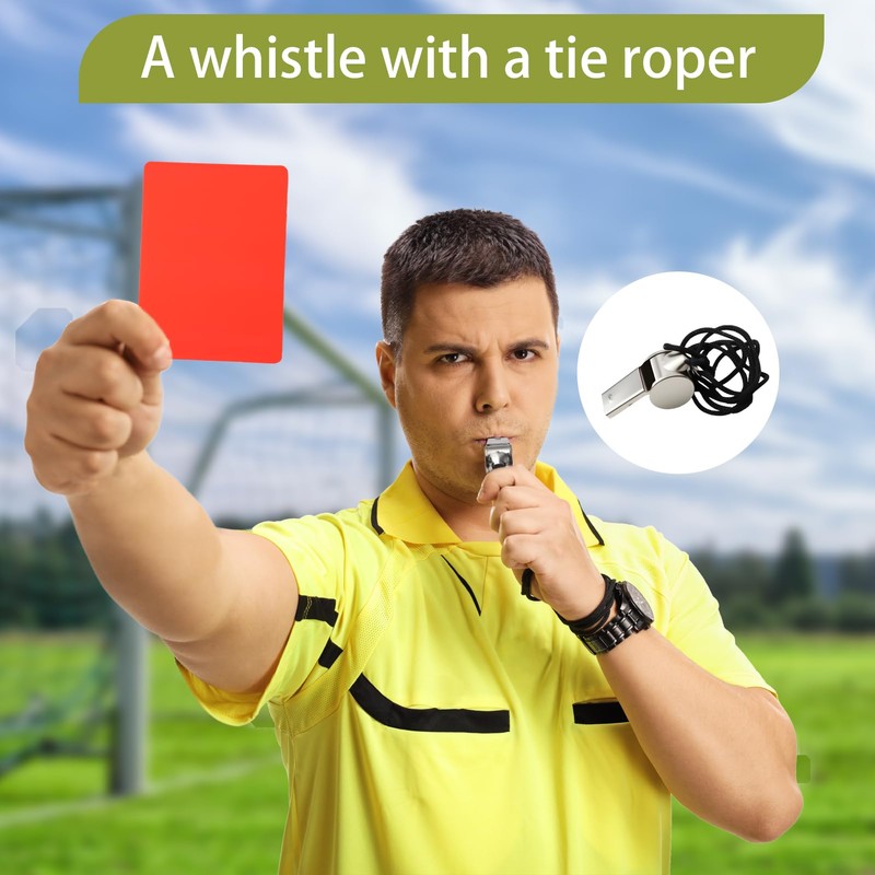 Anrbb Referee Card Set, Football Referee with Red/Yellow Cards, Metal