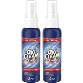 OxiClean Max Force Laundry Stain Remover Spray, Newborn & Baby Essentials, Travel & On-The-Go Stain Treater, 2 fl oz, 2PK