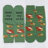 MBMSO Squirrel Socks 2 Pairs Hold My Nuts Socks Funny