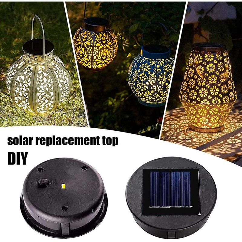 Solar Garden Lights, Solar Lantern Light Replacement Top with LED
