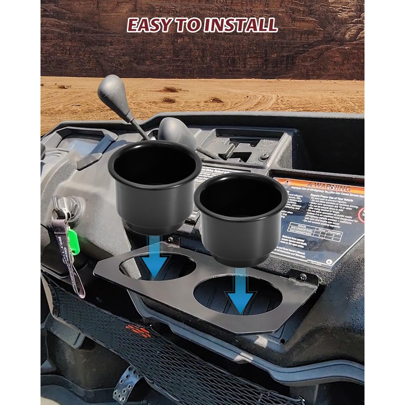 SAUTVS Dash Cup Holder Drink Bottle Holder with Mounting Bracket
