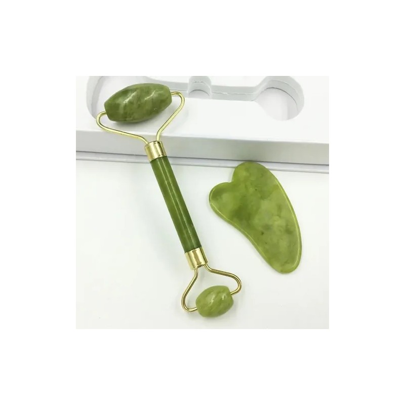Juego De Rodillos De Jade Y Gua Sha Para Belleza
