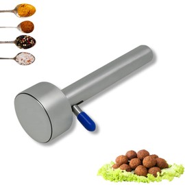 Falafel Maker Press Stainless Steel Premium Quality Smooth Handle With Rubble Cap Middle Eastern Kitchen Tool Meatball Mold Scoop (Small Ball 1.6")