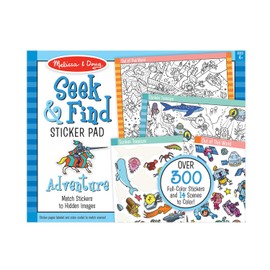 Melissa & Doug Busca y Encuentra Calcomanías – Aventura (más de 400 calcomanías, 14 escenas para colorear) Calcomanías de Búsqueda y Encuentro, Actividad de Arte y Manualidades para Niños de 4 años en