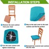 Homaxy Velvet Dining Chair Seat Covers Set of 6, Stretch