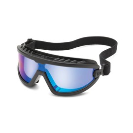 Gateway Safety 4589M Wheelz Stylish and Comfortable Safety Goggle, Blue Mirror Lens, Black Frame