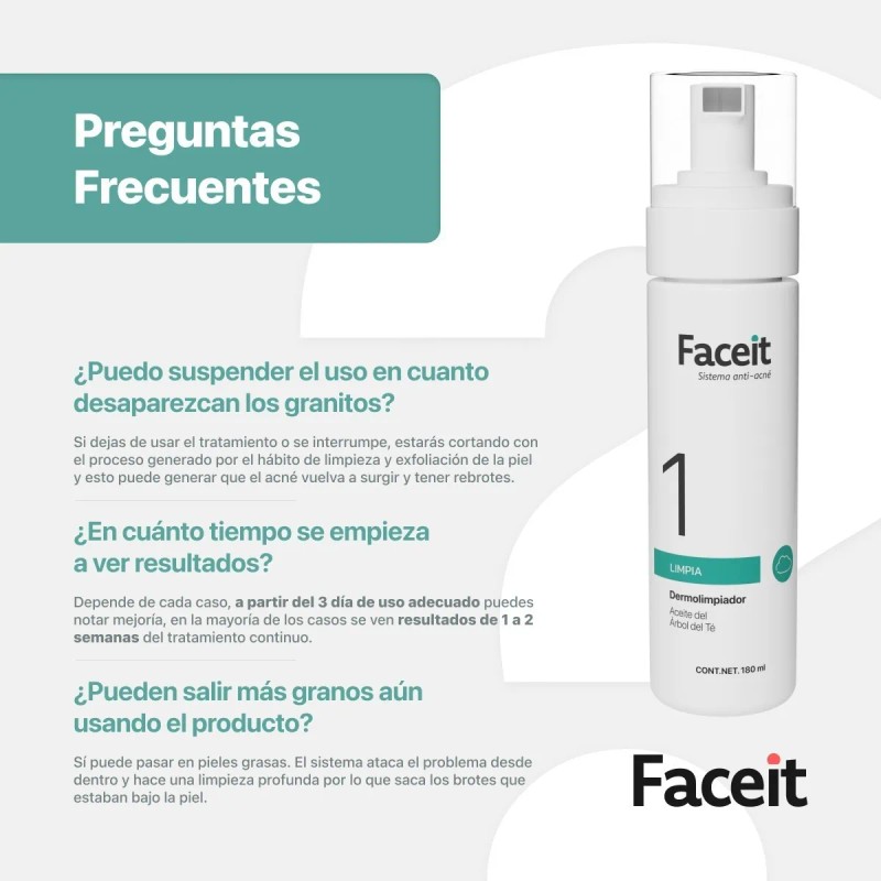 Jabon Espumoso Dermolimpiador Anti Acne Faceit 150 Ml
