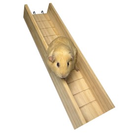 Guinea Pig Cage Bridge, Small Animal Wooden Ladder Ramp, Guinea Pig Cage Accessories Second Floor Link Bridge for Guinea Pigs, Ferrets, Hamsters (50CM/19.6IN)