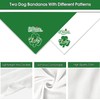St Patricks Day Dog Bandanas - Lucky Shamrock Puppy Scarf