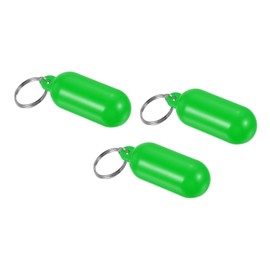 PATIKIL Floating Keychain, 3 Pack Plastic Key Float Surfing Fishing Marine Sailing Key Holder Buoyant Keyrings for Boating Kayaking Water Sports, Green