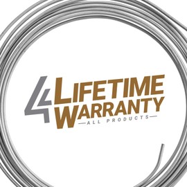 4LIFETIMELINES Galvanized Steel Brake Line, Fuel, Transmission Line Tubing Coil, 3/16 x 25