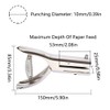 10mm Hole Puncher, Long Reach Hand Held Hole Punch, Single