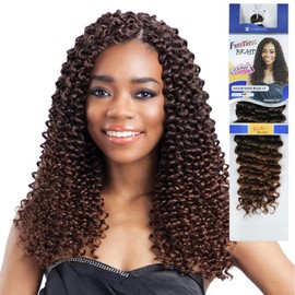FreeTress Synthetic Hair Crochet Braids Water Wave Bulk 12" (4-Pack, TP1B/530)