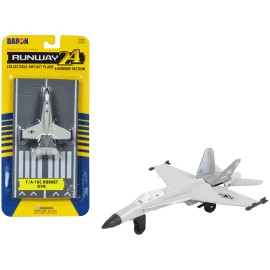DCD McDonnell Douglas F/A-18C Hornet Fighter Aircraft Gray 'United States Navy' Diecast Model Airplane Metal for Runway Section