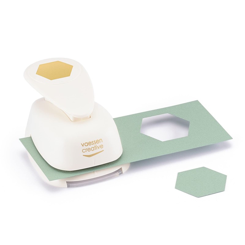 Vaessen Creative Hexagon Motif Punch, 4.4 x 5.1 cm, Punch