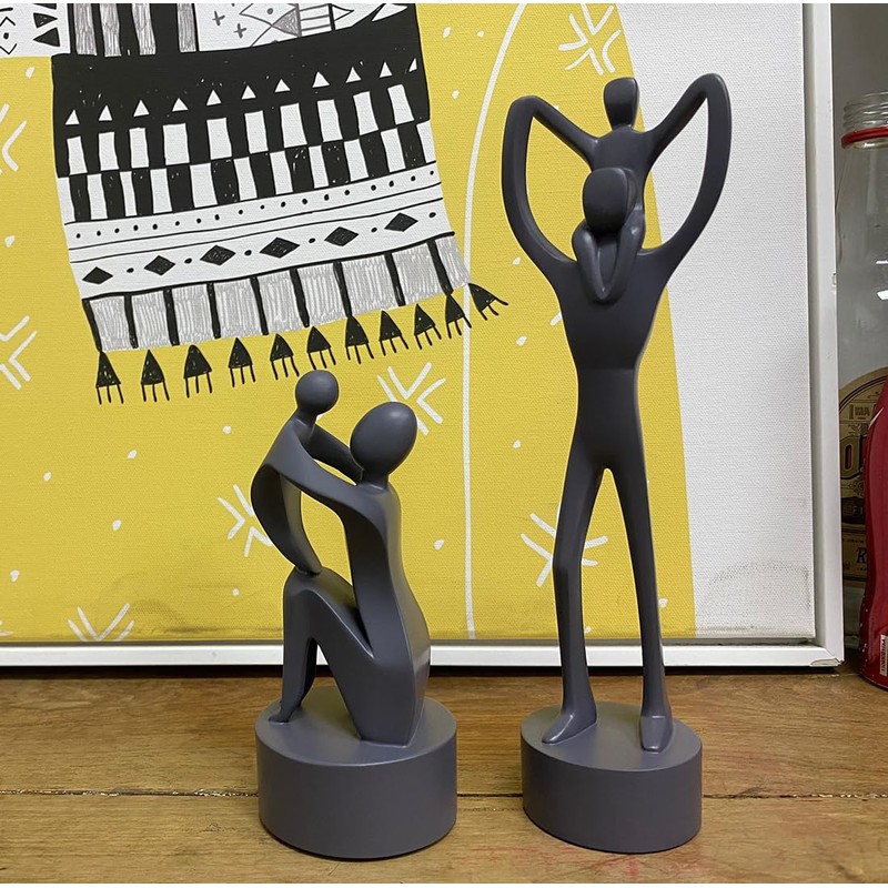 Artgenius Abstract Art Shelf Decor Father and Child Statue Love