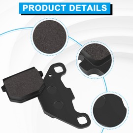 Front and Rear Brake Pads for Polaris Phoenix 200 2005 2006 2007 2008 2009, Sawtooth 200 2006 2008, Yamaha YFM 300 2012 2013