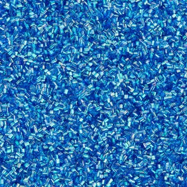 DICOSMETIC 70G Crispy Bingsu Beads Iridescent Soft Straw Tube Beads 3D Glitter Plastic Beads Marine Blue Plastic Bead Assortment Crunchy Slime Microbeads Supplies