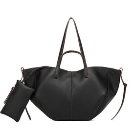 Work Bag Faux Leather Tote Bag for Women Trendy Handbag Purse Fall Shoulder Bag with Magnetic Closure - Colour: Pink