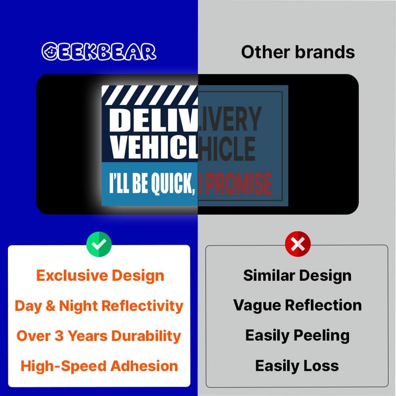 GEEKBEAR - Imán de vehículo de entrega (juego de 3)