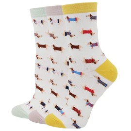Pomlia® Women's Dog Socks with Dachshund Design -