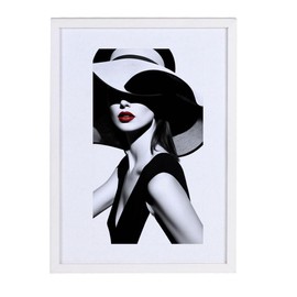 Wooden Picture Frame, Plexi Photo Frame, Collage, Wall Decoration, Poster, S111 Colour: White, Format: 20 cm x 20 cm