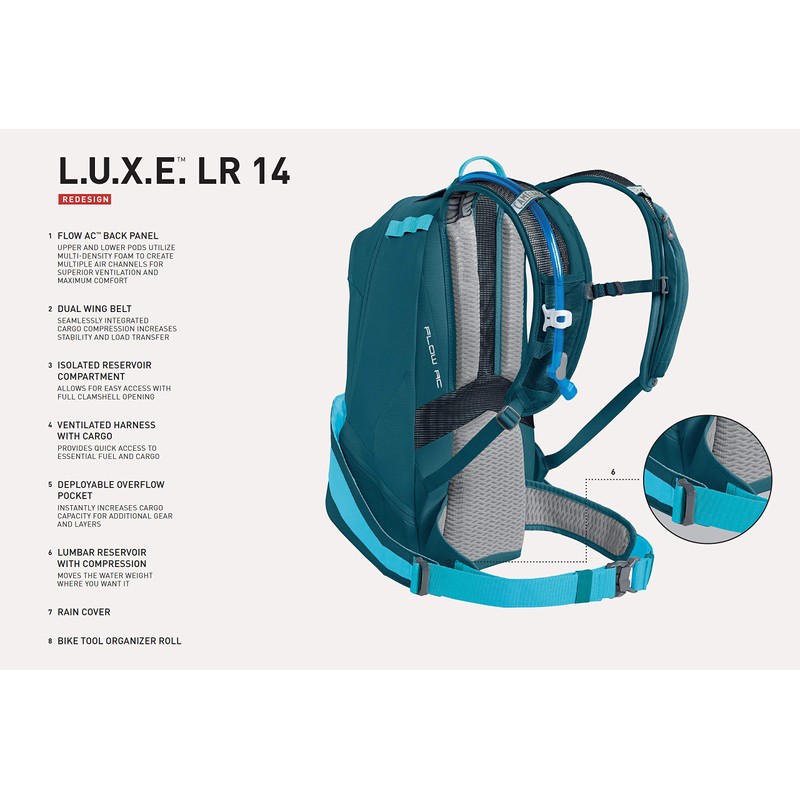 CamelBak L.U.X.E. LR 14 100oz, Charcoal/Silver, One Size