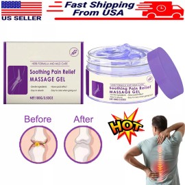 Unbranded Kresin Joint Pain Gel Purple Gel, Kresin Soothing Pain Massage Gel Neck 100g 1-5 - 1pcs Towel(Only)