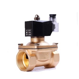 1-1/2" Normally Closed Solenoid Valve Water IP65 Waterproof DN40 Brass Solenoid Valve With LED Power Indicator (Color : BSP-240VAC, Size : 1-1/2 inch)