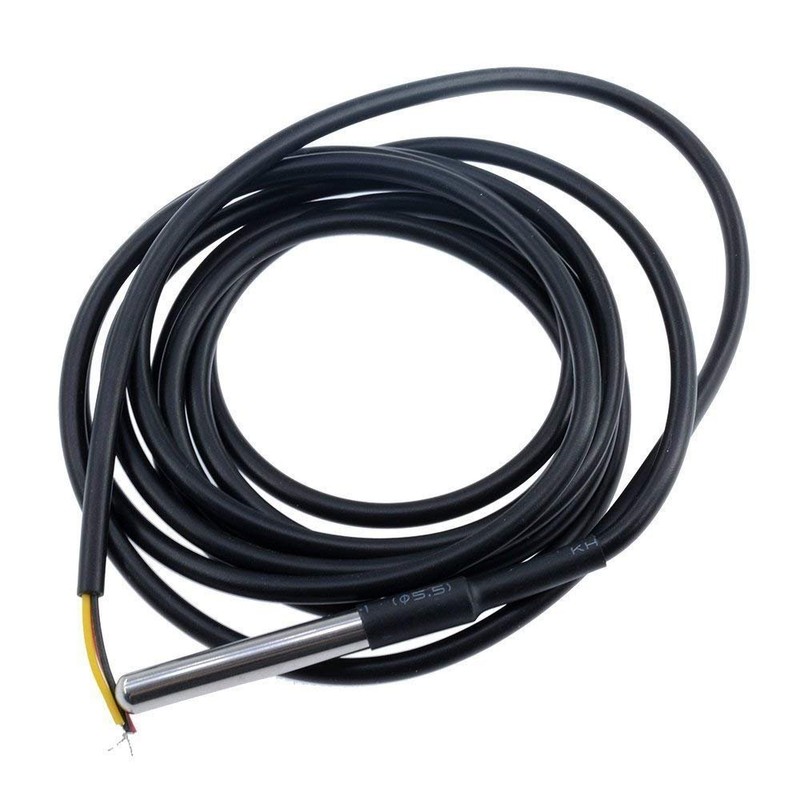 HiLetgo 5pcs DS18B20 Temperature Sensor Temperature Probe Stainless Steel Package