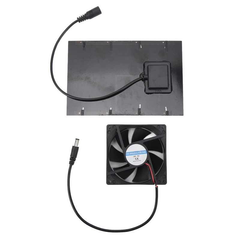 Solar Panel Fan Reduce Temperature Humidity IPX7 Waterproof Solar Powered