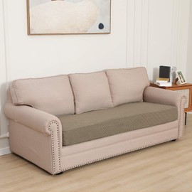 Easy-Going Stretch Cushion Cover Sofa Cushion Furniture Protector Sofa Seat Sofa slipcover Sofa Cover Soft Flexibility with Elastic Bottom(Sofa Cushion,Natural)