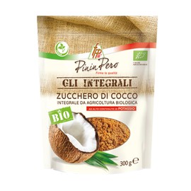 Pinin Pero Zucchero Integrale di Cocco Bio 300g – Dolcificante Naturale da Agricoltura Biologica – Ad Alto Contenuto di Potassio – Doypack Richiudibile
