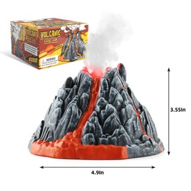 DINOBROS Volcano Toy for Kids 3-5, Mist-spouting Volcano Model with Dinosaur Sounds, Simulated Volcano Gifts for Boys and Girls