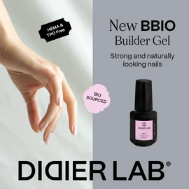 DIDIER LAB BBIO Builder Gel in a Bottle - Pink Mask - Clean Formula Free from HEMA and TPO - Self-Levelling Builder Gel for Gel Nails - LED UV Gel for Strengthening Nails - 15 ml