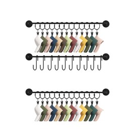 Hikinlichi 3 Pack Wall Mounted Cap Storage Organizer Baseball Hat Racks Display Holders Hangers with 20 Clips 10 Hooks Entryway Door Bedroom Laundry Kitchen